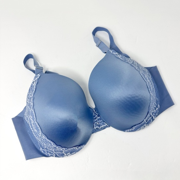 Soma Other - Soma Vanishing Back Full Coverage Lace Trim Bra Blue Size 40DD